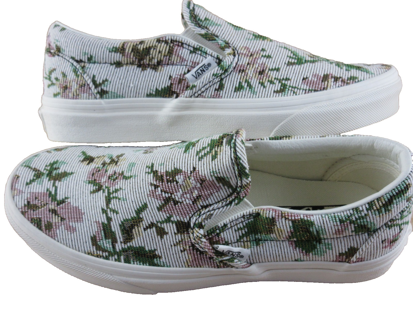 Vans Women’s Classic Slip On Tapestry Floral Marshmallow Woven Shoes Size 7 NIB