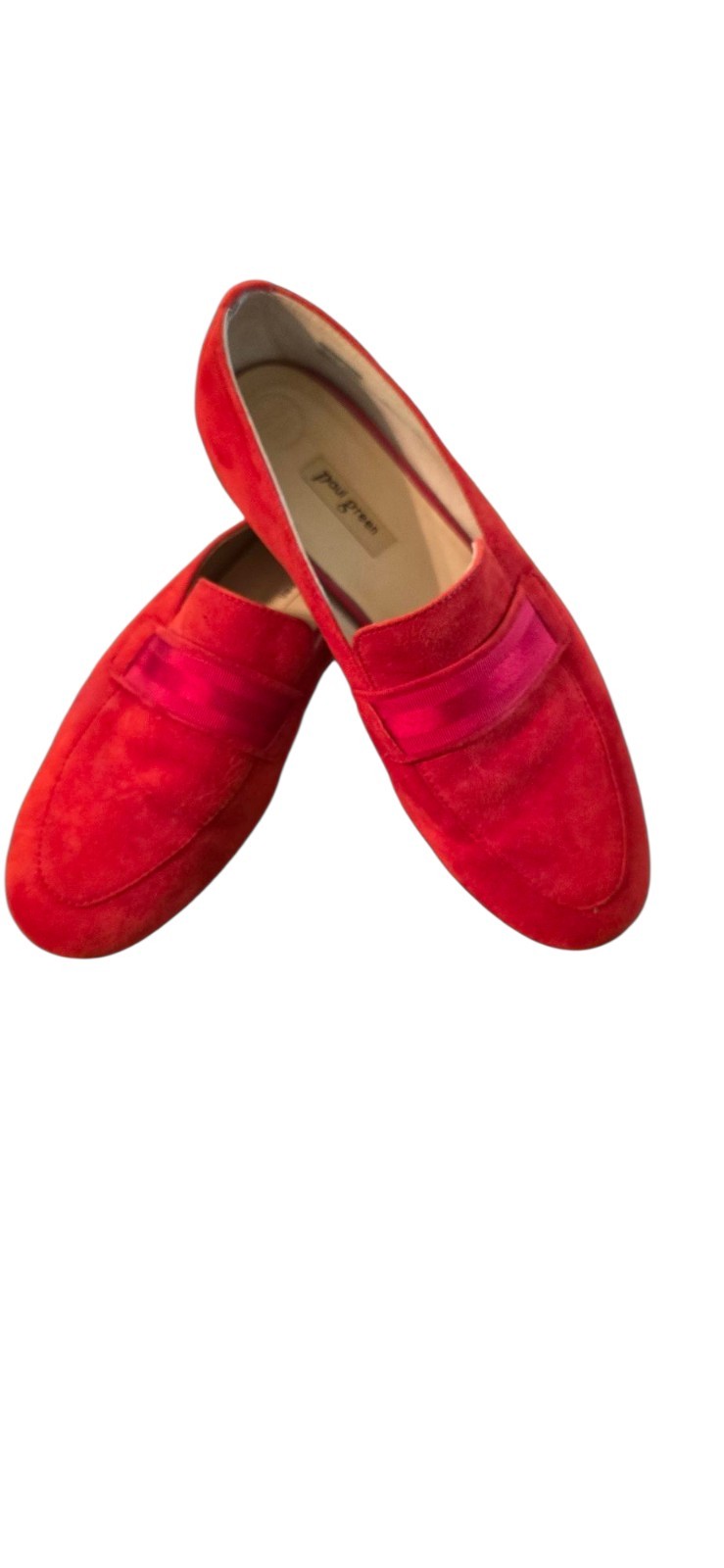 Paul Green Women’s Red Suede Loafers Size 5.5
