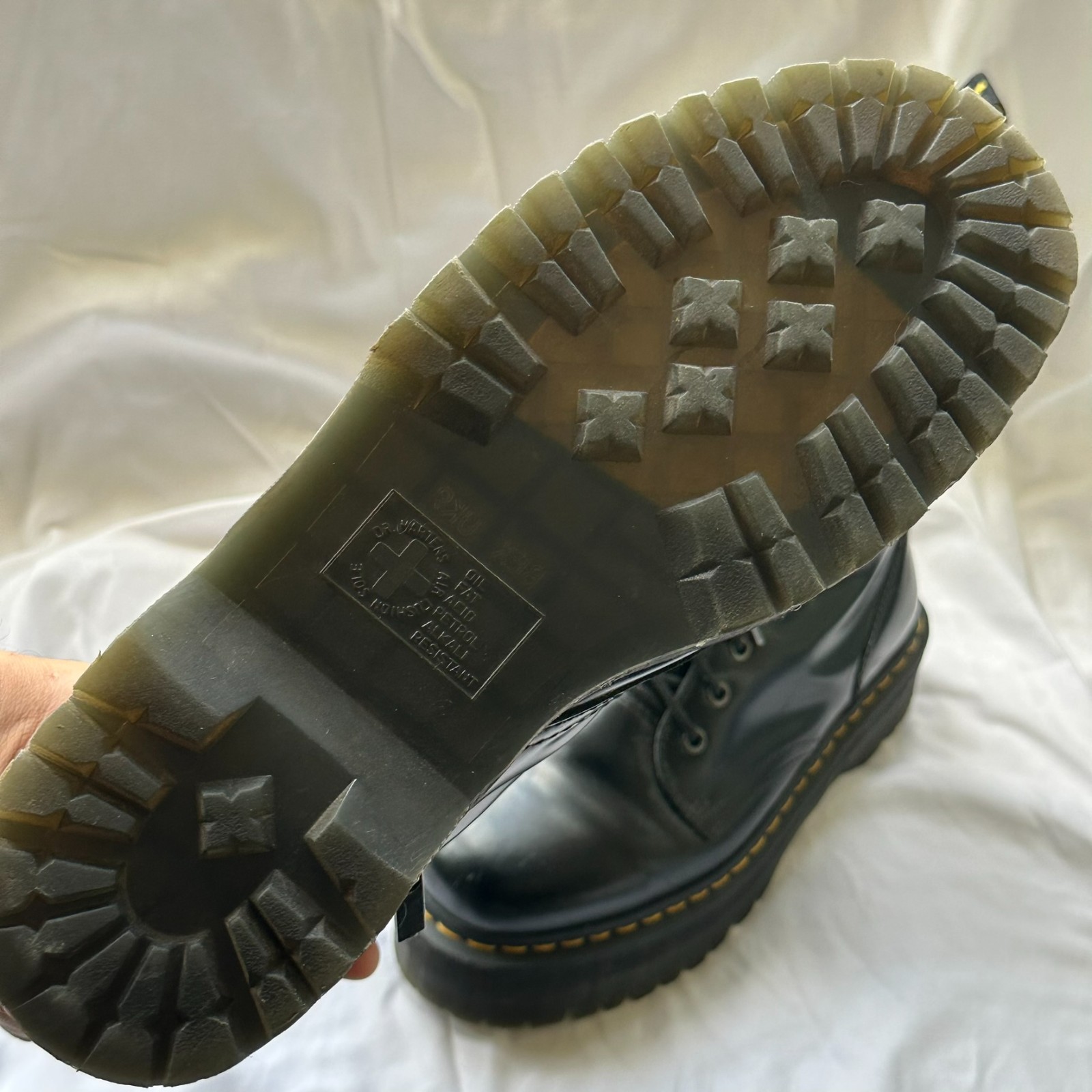 Dr. Martens Jadon Black Platform Boots UK 9 EU 43 US Men 10 Women 11 Zip 10-eye