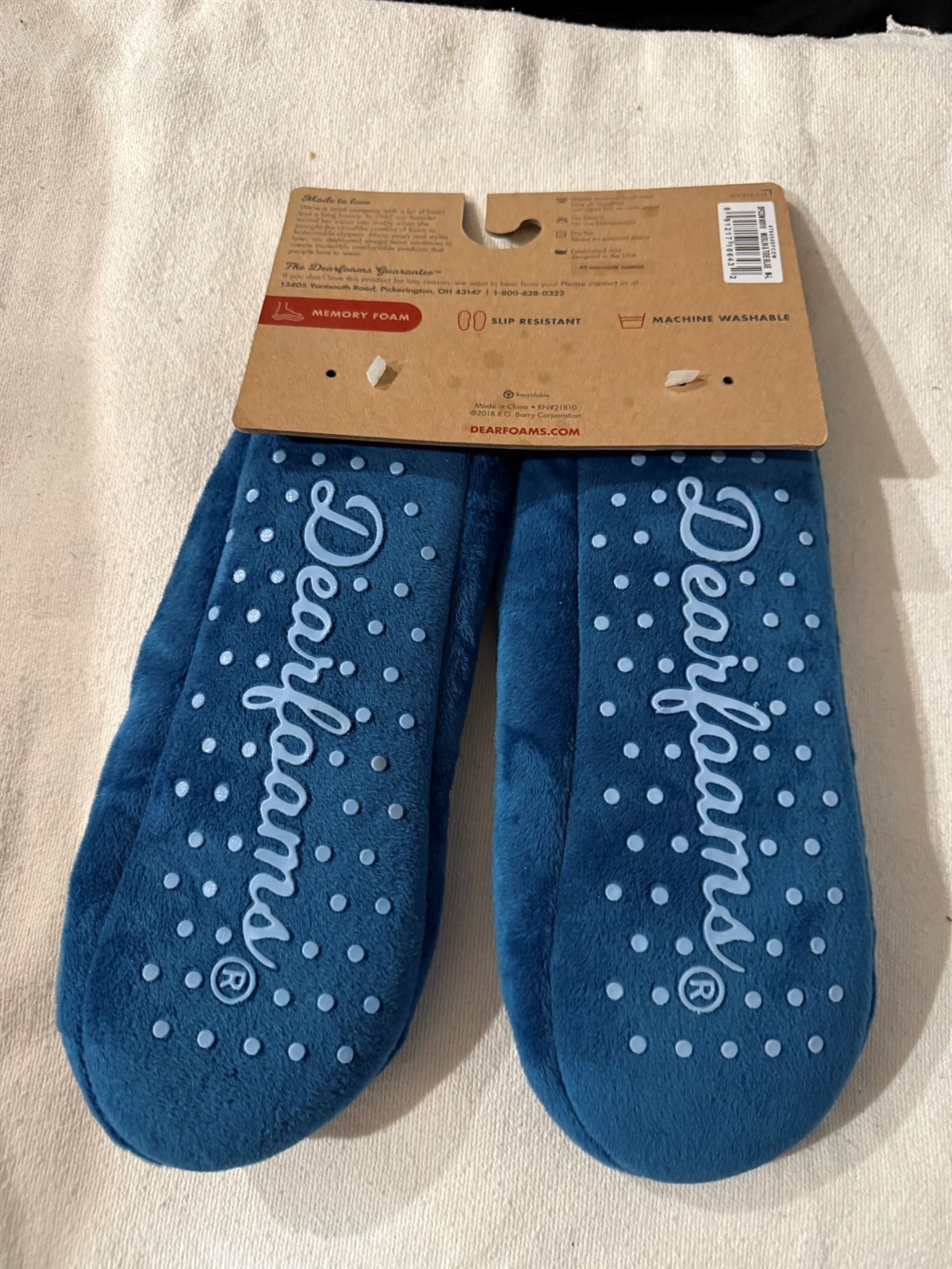 Vintage Dearfoams Blue Ballerina Ballet Slippers Women’s M / L – Slip Resistant