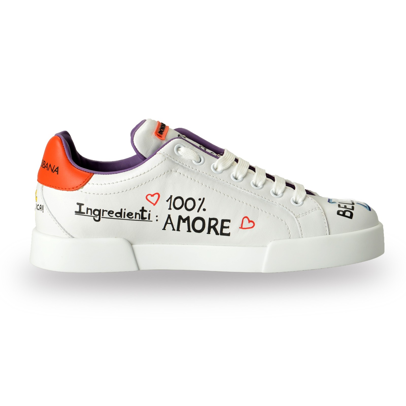Dolce & Gabbana Women’s «Portofino Light F15» Leather Sneakers Shoes US 6 IT 36