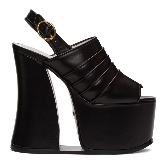 Gucci Black Anais Platform Sandals