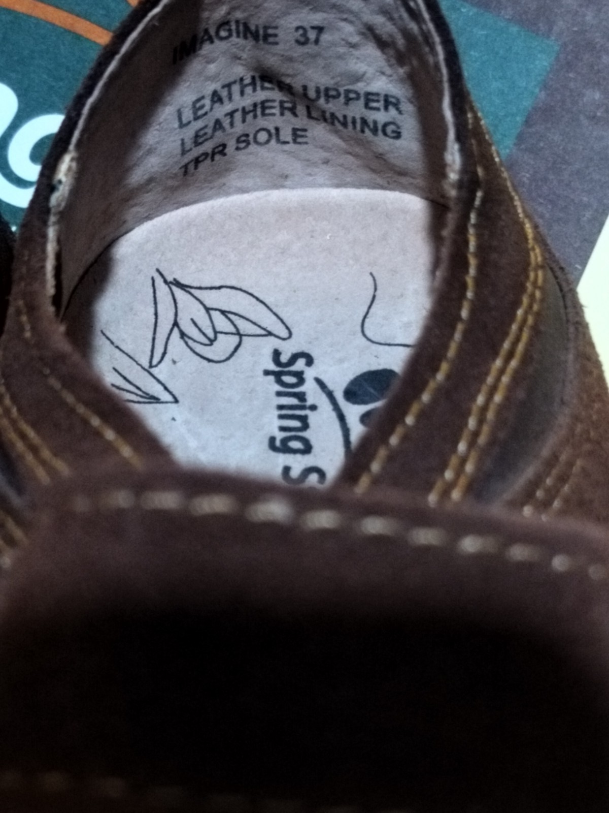 Spring Steps Brown Leather Mary Jane Womens Shoes, Size 7 New