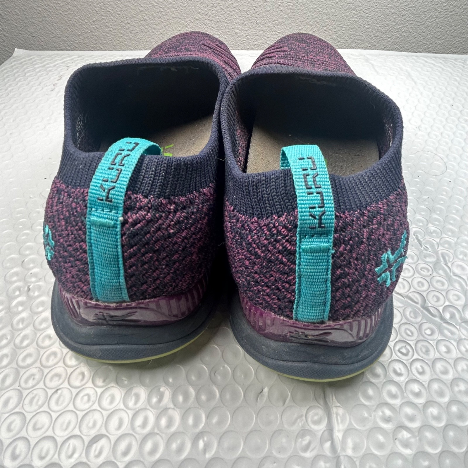 KURU Stride Slip-on Sneakers Women’s Size 8.5 Purple Mesh Knit Teal Shoes