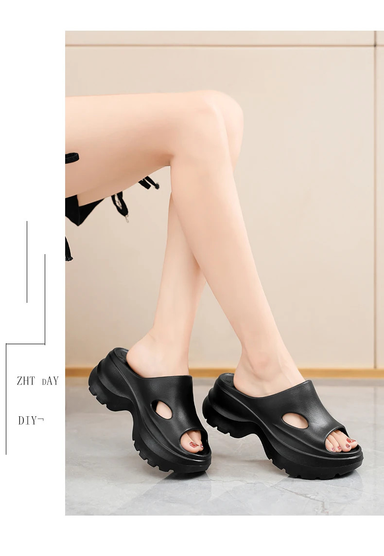 A Pair of Women’s Slippers, Wear-resistant, Non-slip, Comfortable, Simple, High