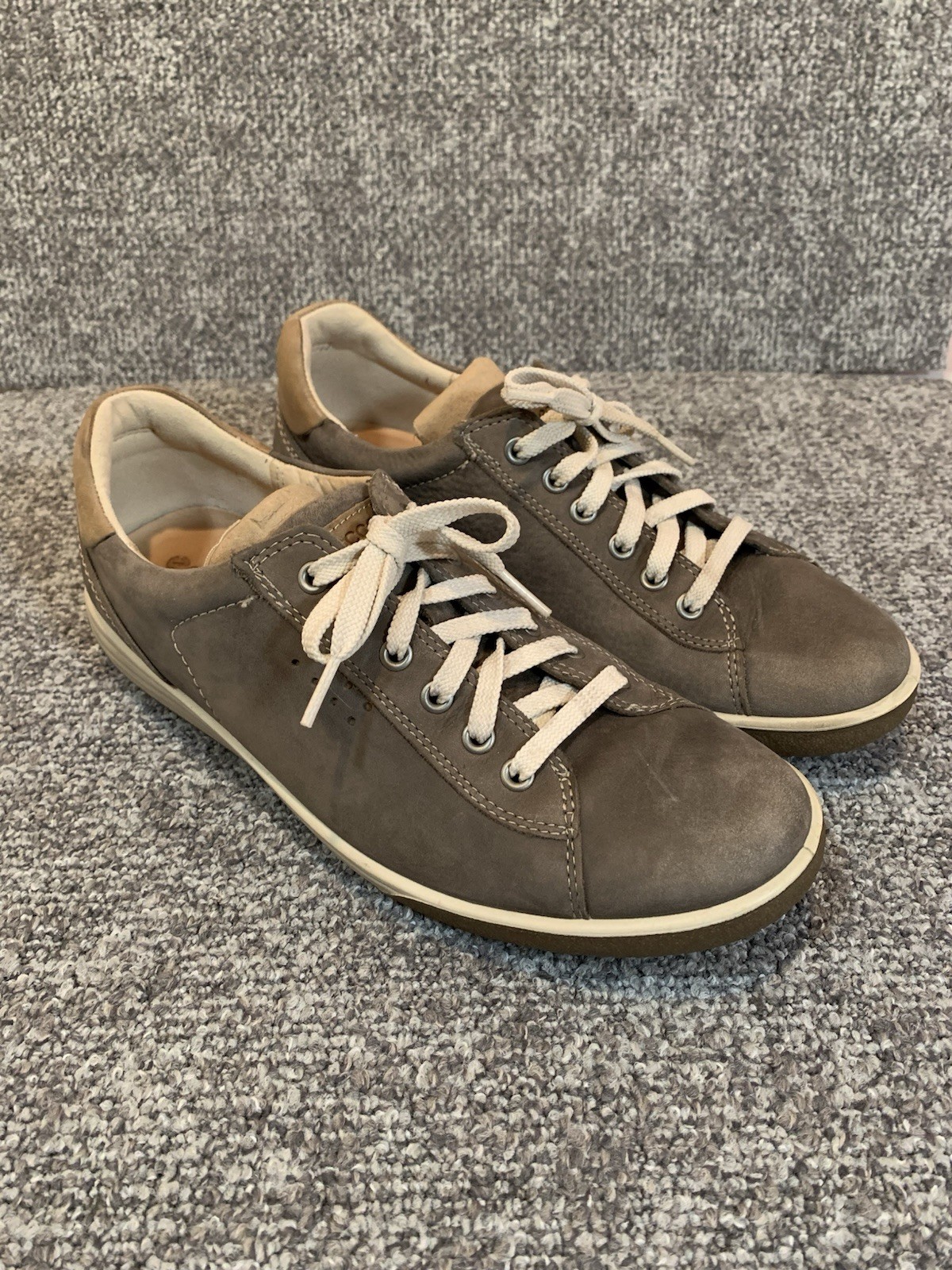 ECCO Chase II Leather Dock Shoes Lace Up Women’s Size 10 Gray