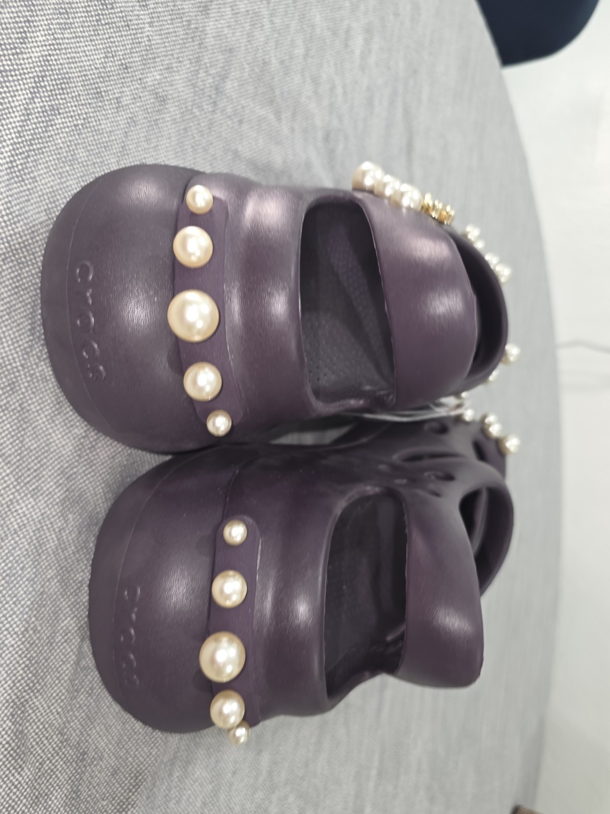 Crocs Phaedra Embelished Purple Platform Shoe Women Size 10