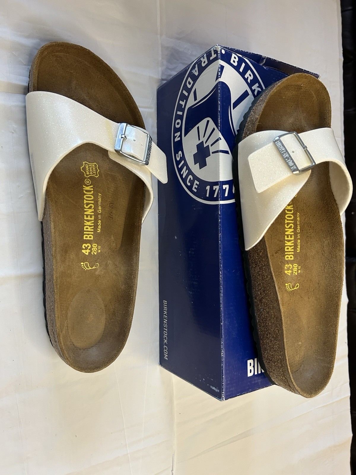 Birkenstock Unisex Madrid White Magic Galaxy Birko -Flor Regular Width