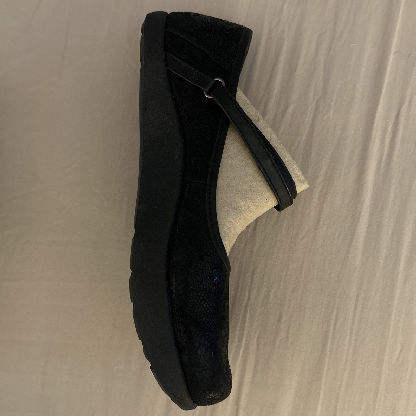 Ladies Kalso Earth Shoe Solar 3 Mary Jane Black Textured Leather US 7.5 B Adj