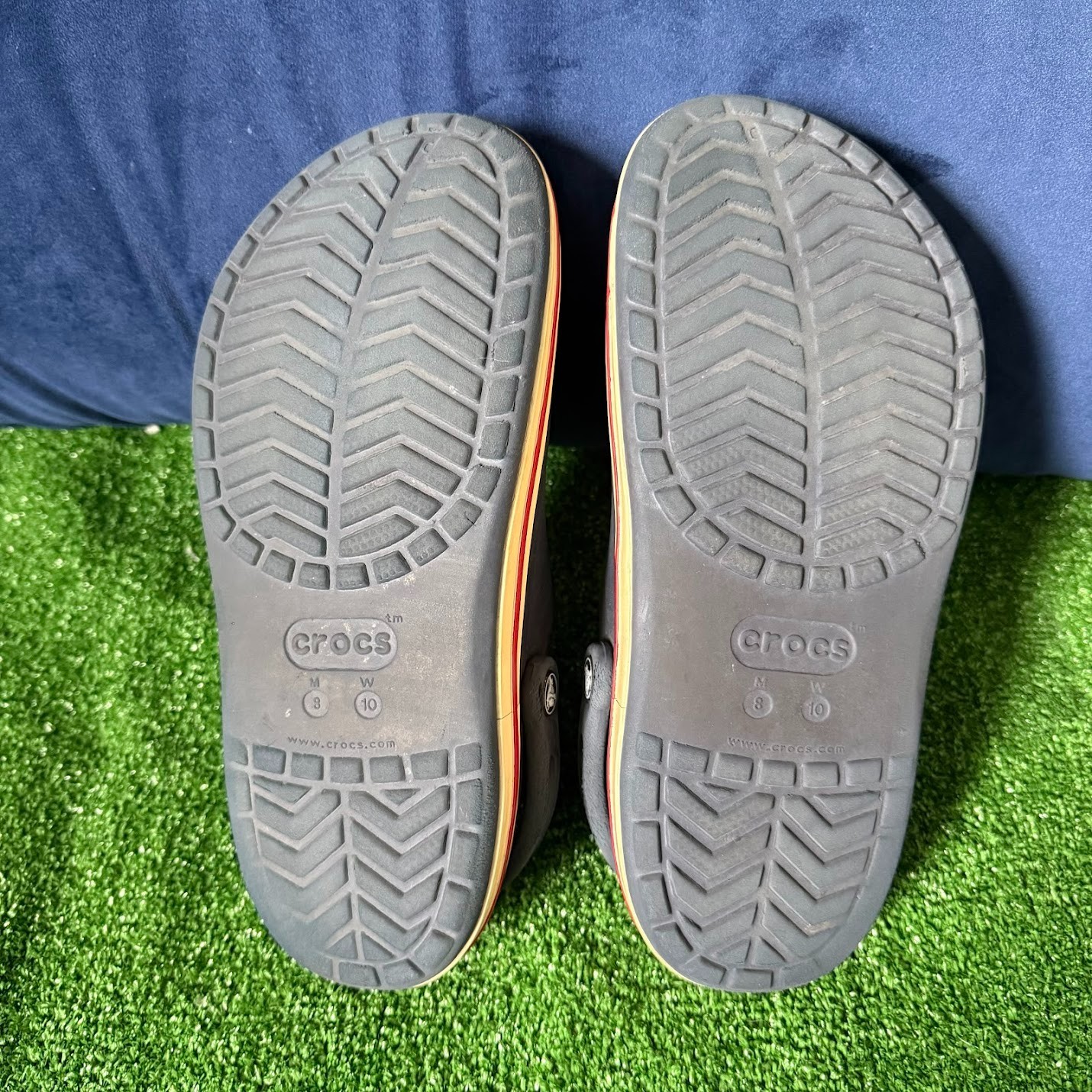 Crocs Bayaband Clogs Navy Blue Pepper Size W10 M8 Comfort Slip On Shoes Unisex