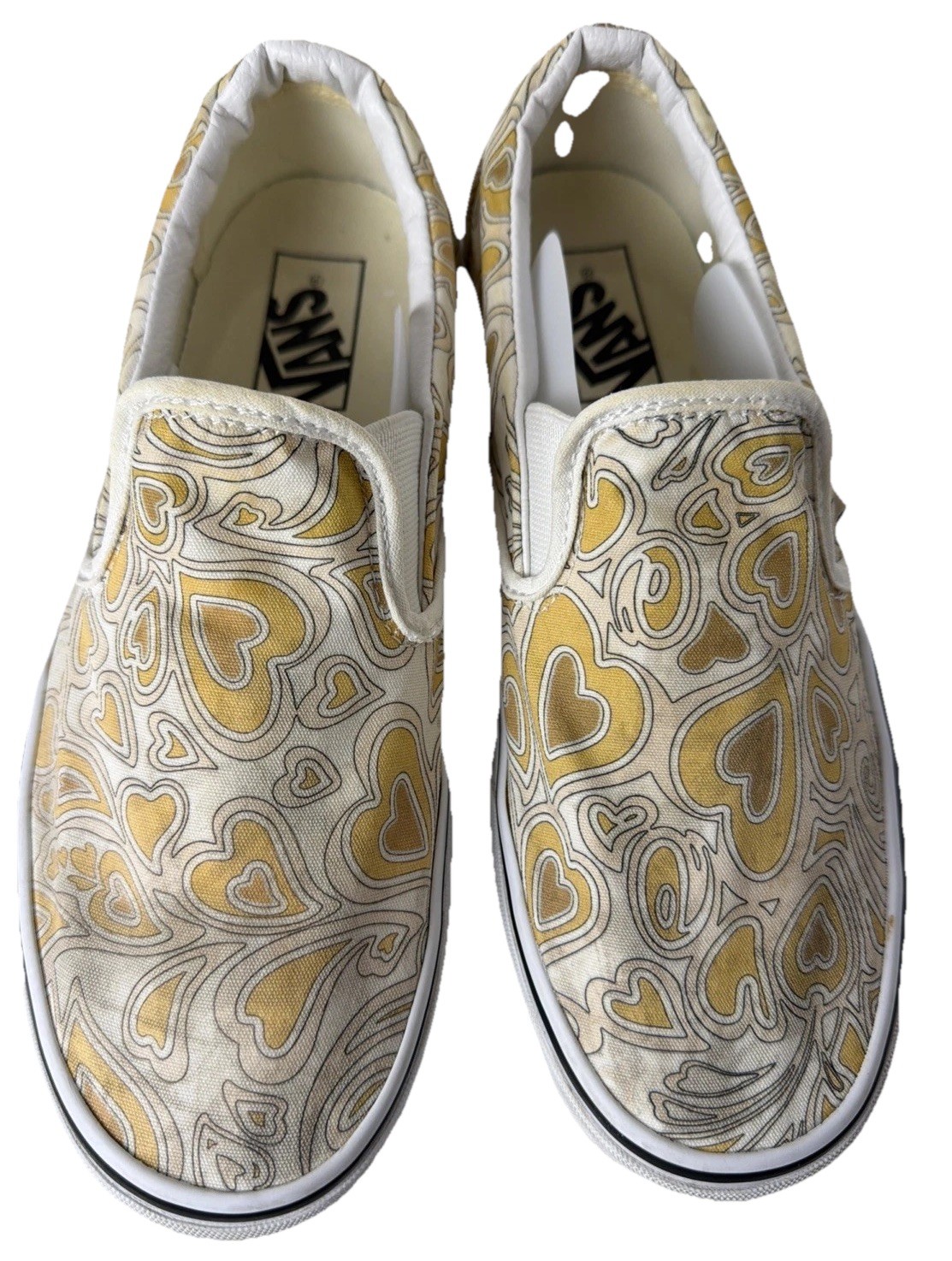 Vans Paul Van Doren Artwork Multi-Hearts Slip On Sneakers W9/M7.5
