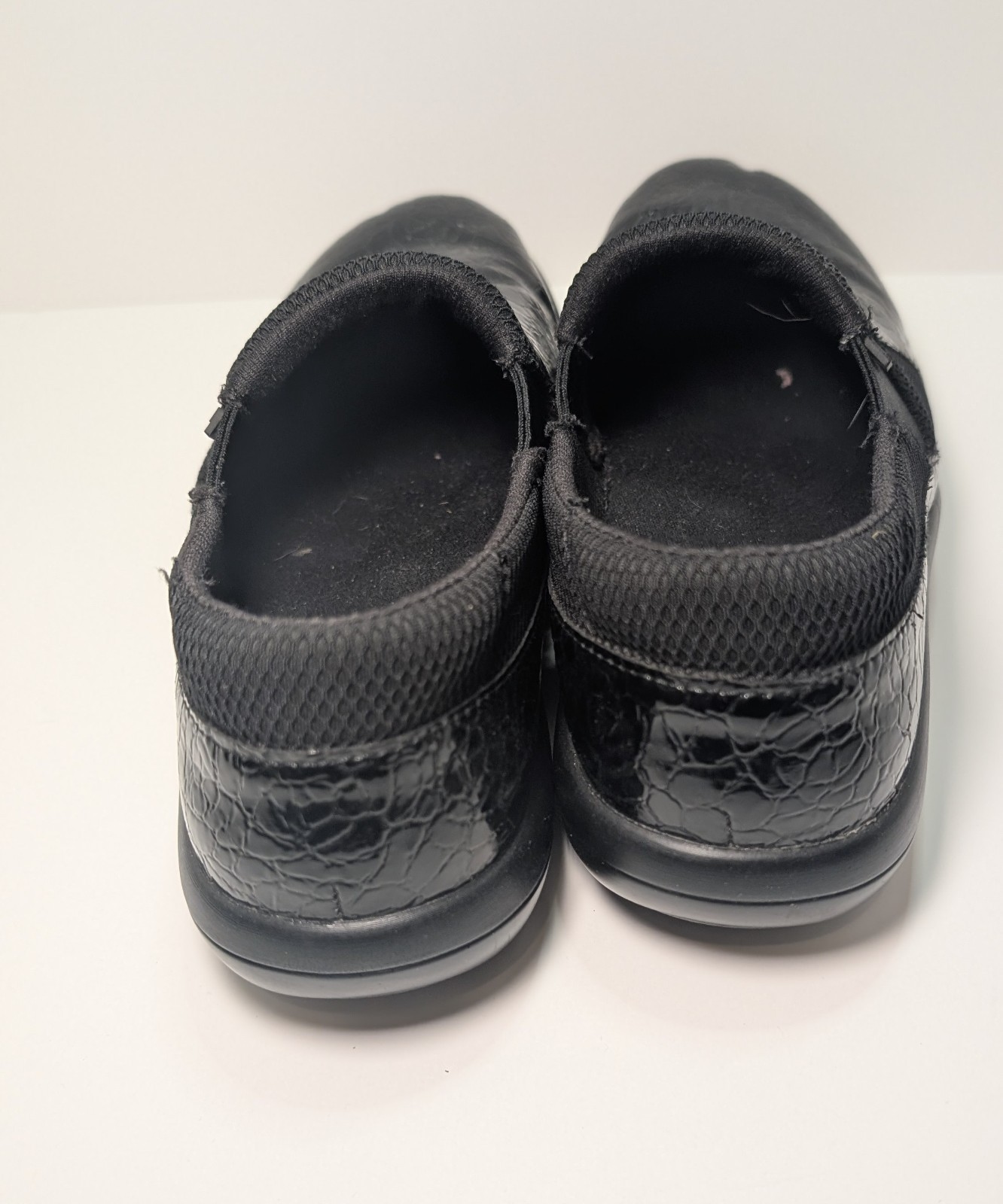 Alegria Duette Flourish Black Patent Slip-On Comfort Shoes – Size 37 (US 7-7.5)