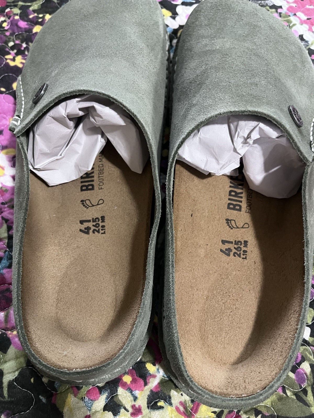 Birkenstock Zermatt Suede Thyme Sz 41 W10/10.5