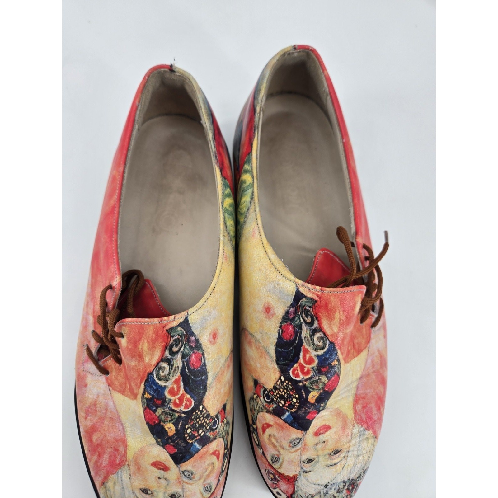 Icon Shoes Artist Gustav Klimt Women Friends Side Tie Flat Shoes Women 10 Mens 8
