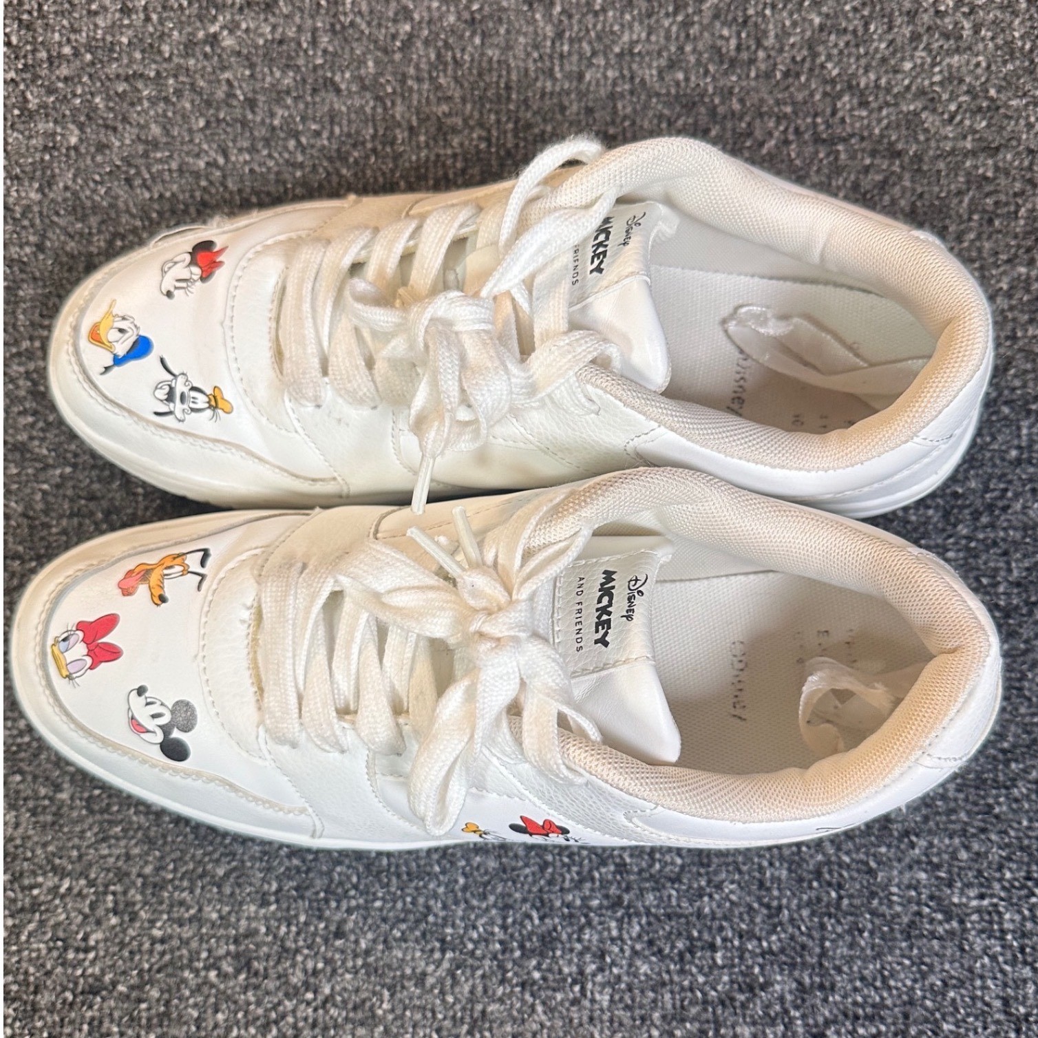 Disney Mickey and Friends White Low Top Sneakers Character Graphics SS22 EU 41