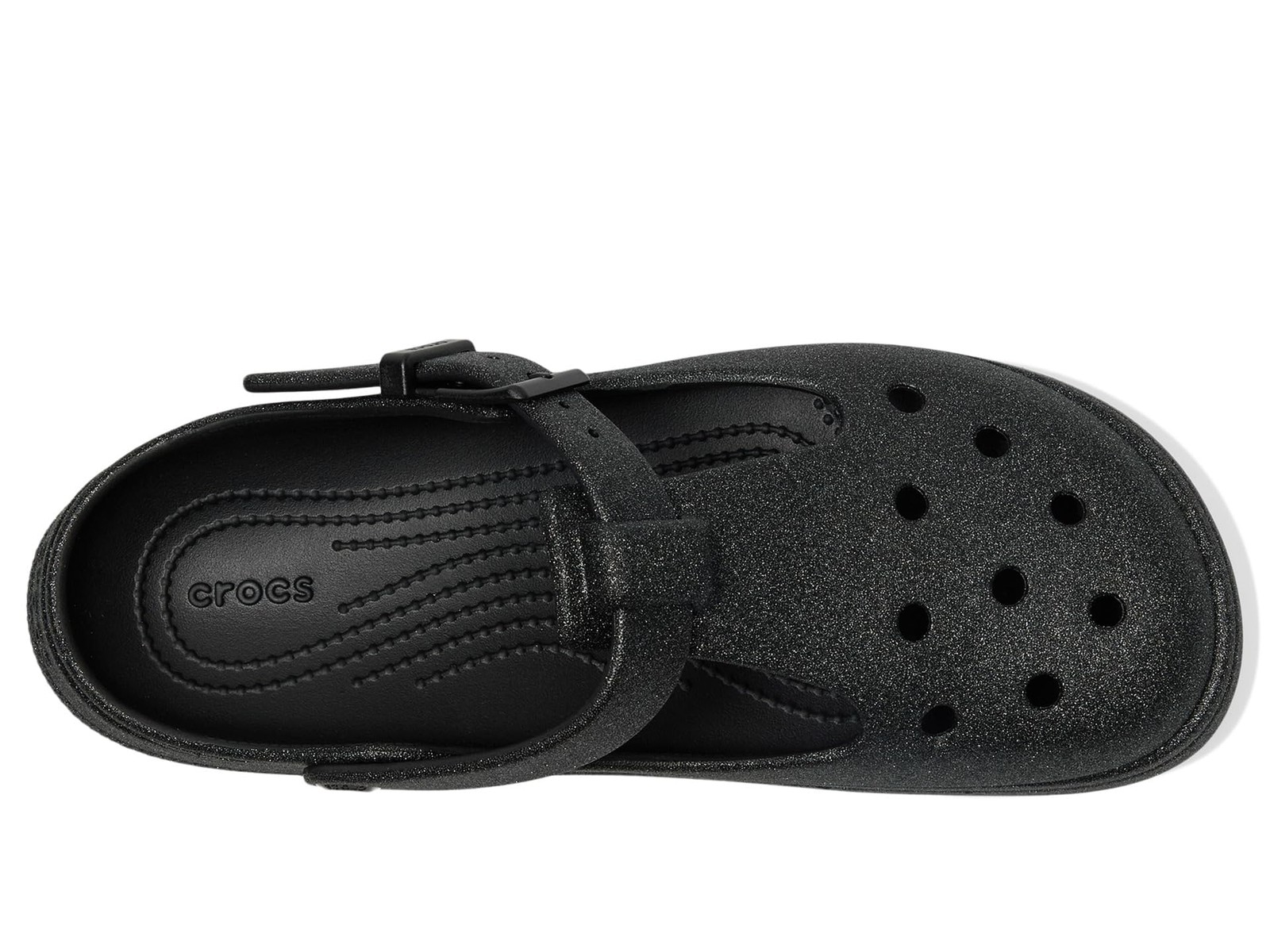 Crocs Unisex-Adult Classic Mary Jane Clogs, Mary Janes for Women Black Glitter