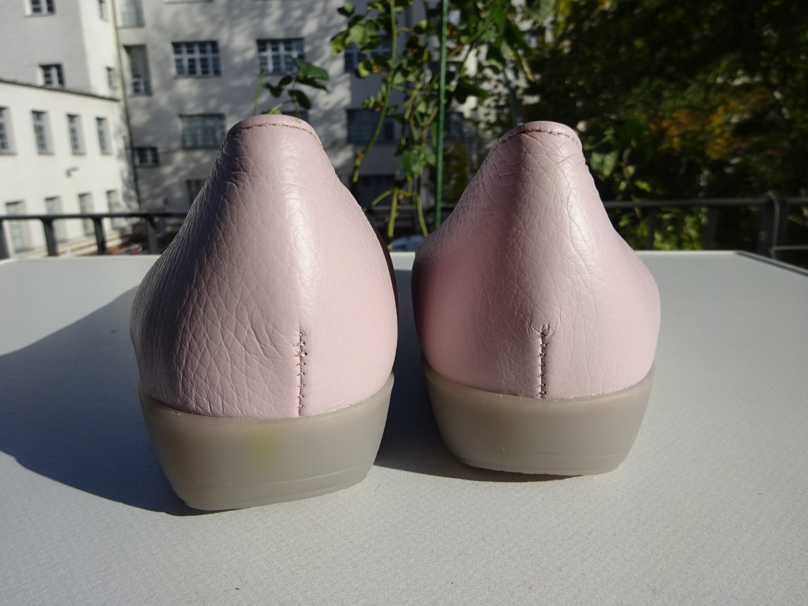 Vitaform women’s ballet flats leather deerskin rubber edge pink Germany size 38 H New