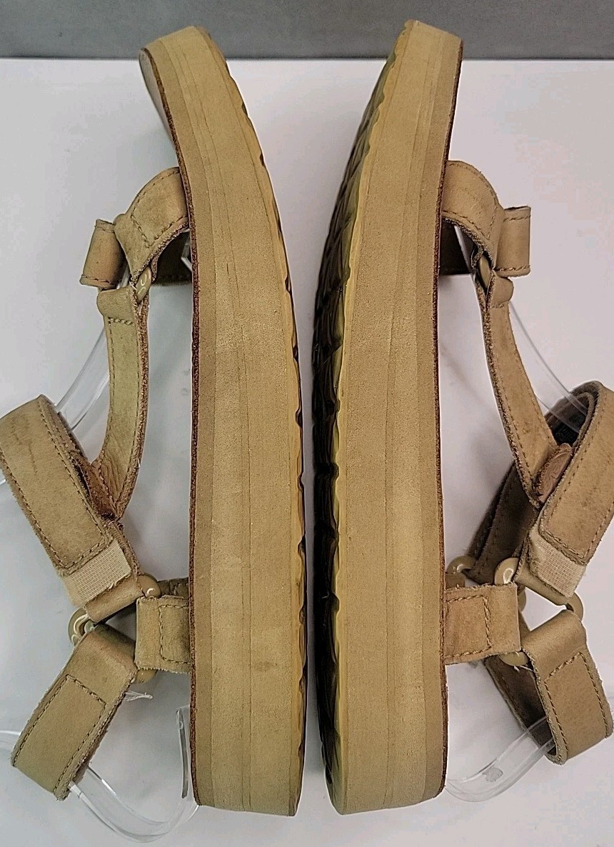 Teva Leather Midform Universal Tan Strappy Sandals Comfort Hiking Womens Size 9