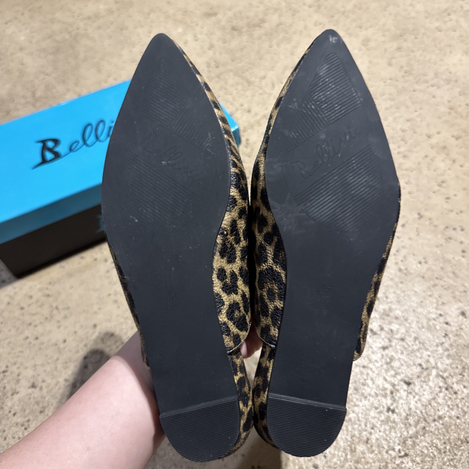 Bellini Women Formosa Leopard Synthetic Pointy Toe Mule Sz 9.5W