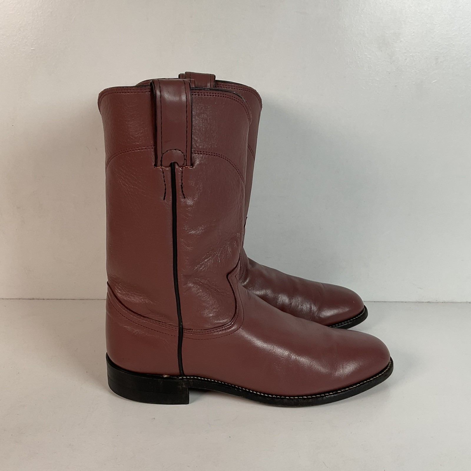 Justin Cowgirl Roper Boots | USA Made | Purple Mauve | Women’s 7 B