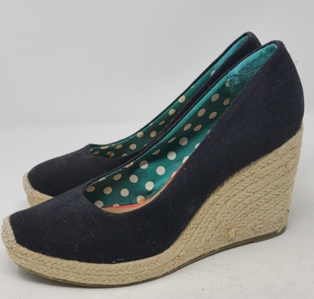 MERONA Canvas Slip On Espadrille Wedge Heels Women’s Size 9.5