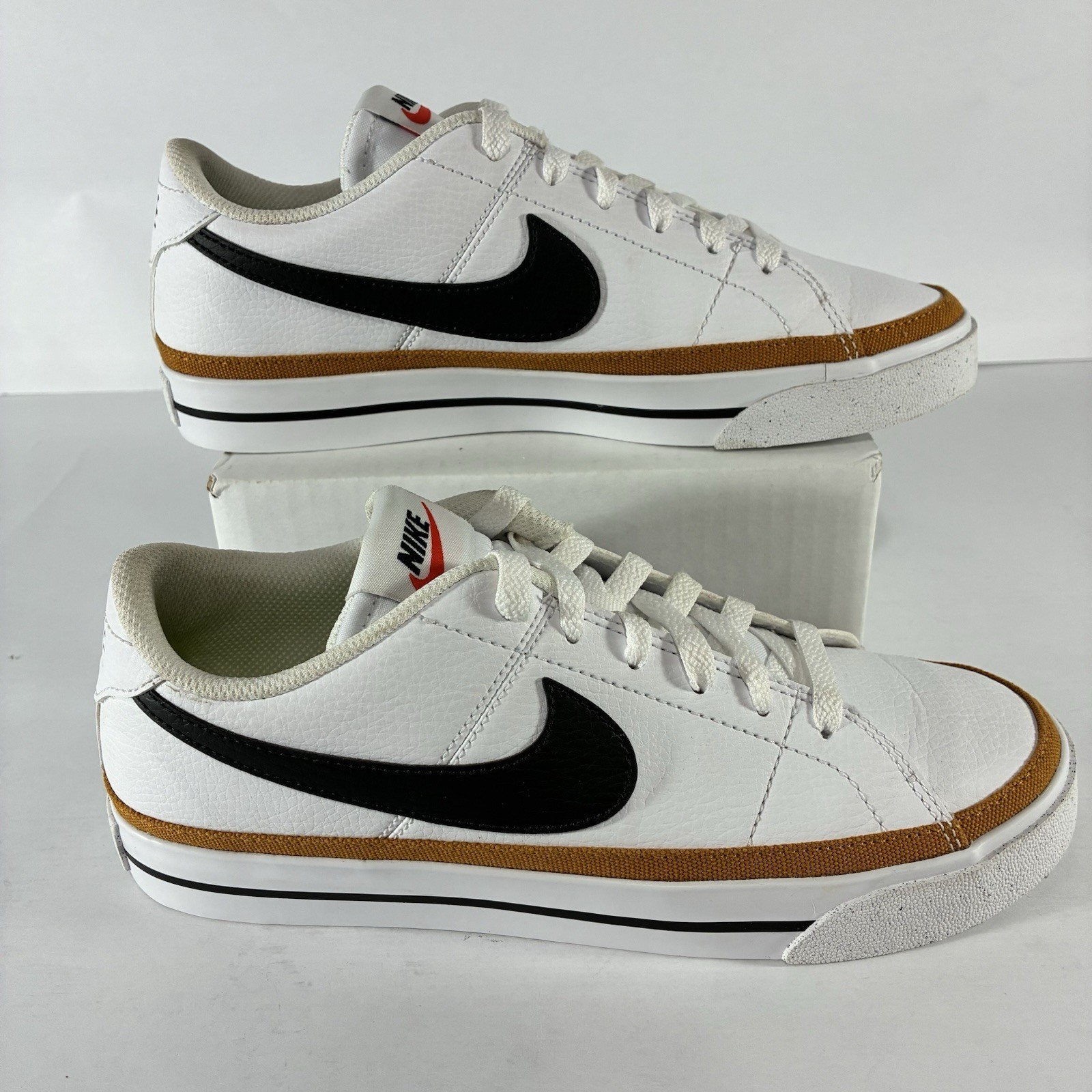 Size 7.5- Nike Court Legacy Next Nature White Desert Ochre W