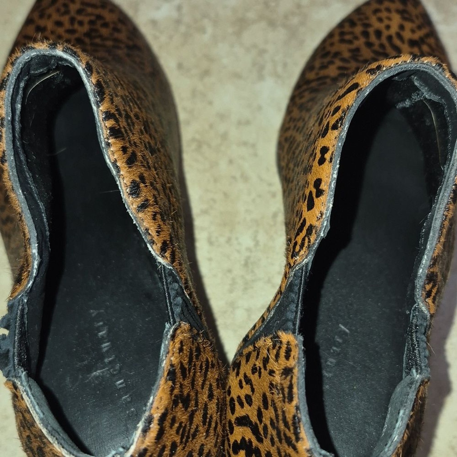 Sanctuary Revel, genuine Calf hair/fur, Animal Print, Booties Sz 8.5