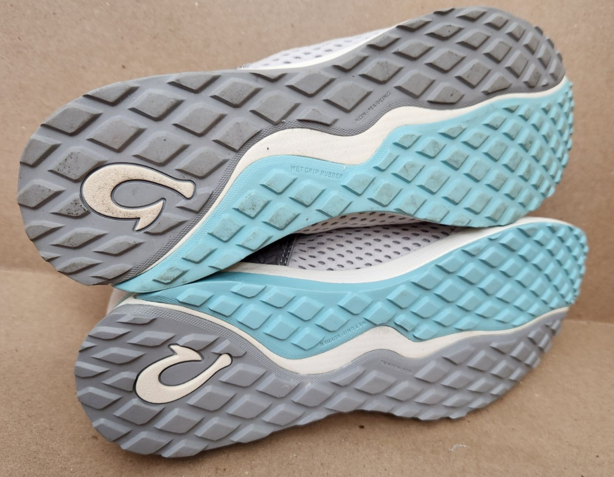 OluKai Wailuku (Sz 6) Breathable Athletic Sneakers Gray Blue Women’s Mesh