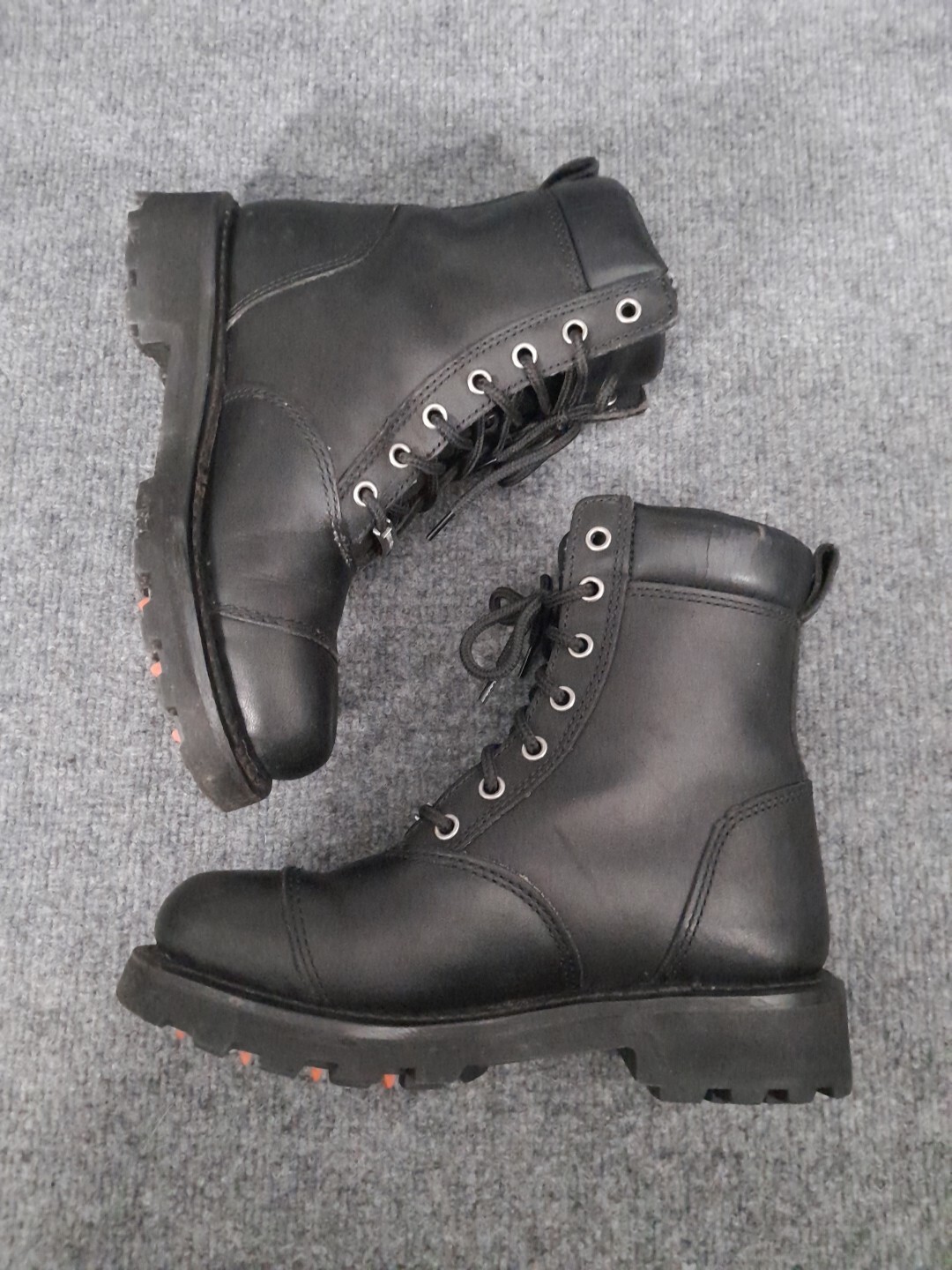 Harley Davidson Boots Womens 7 Black Leather Biker Motorcycles Oil Resistant