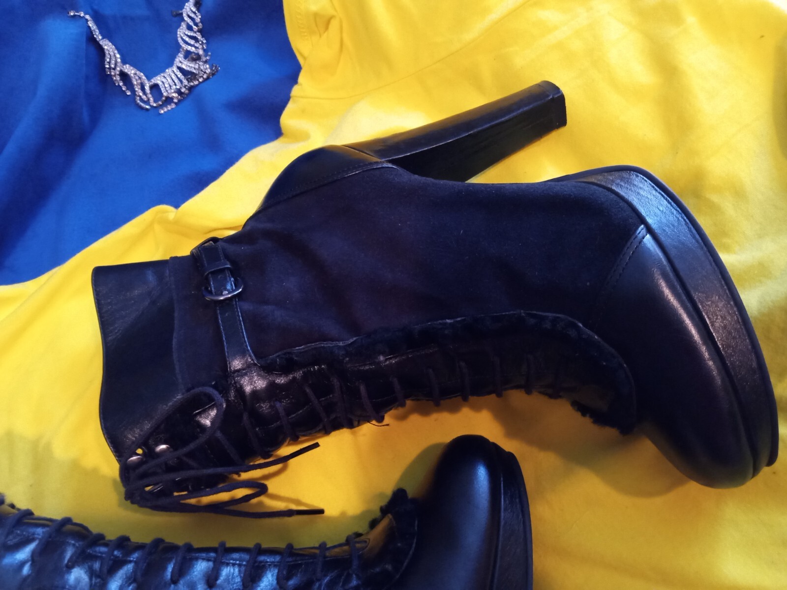 L.K. Bennett Gorgeous Butter Soft Suede Leather Boots Heels Black Must See! US 7