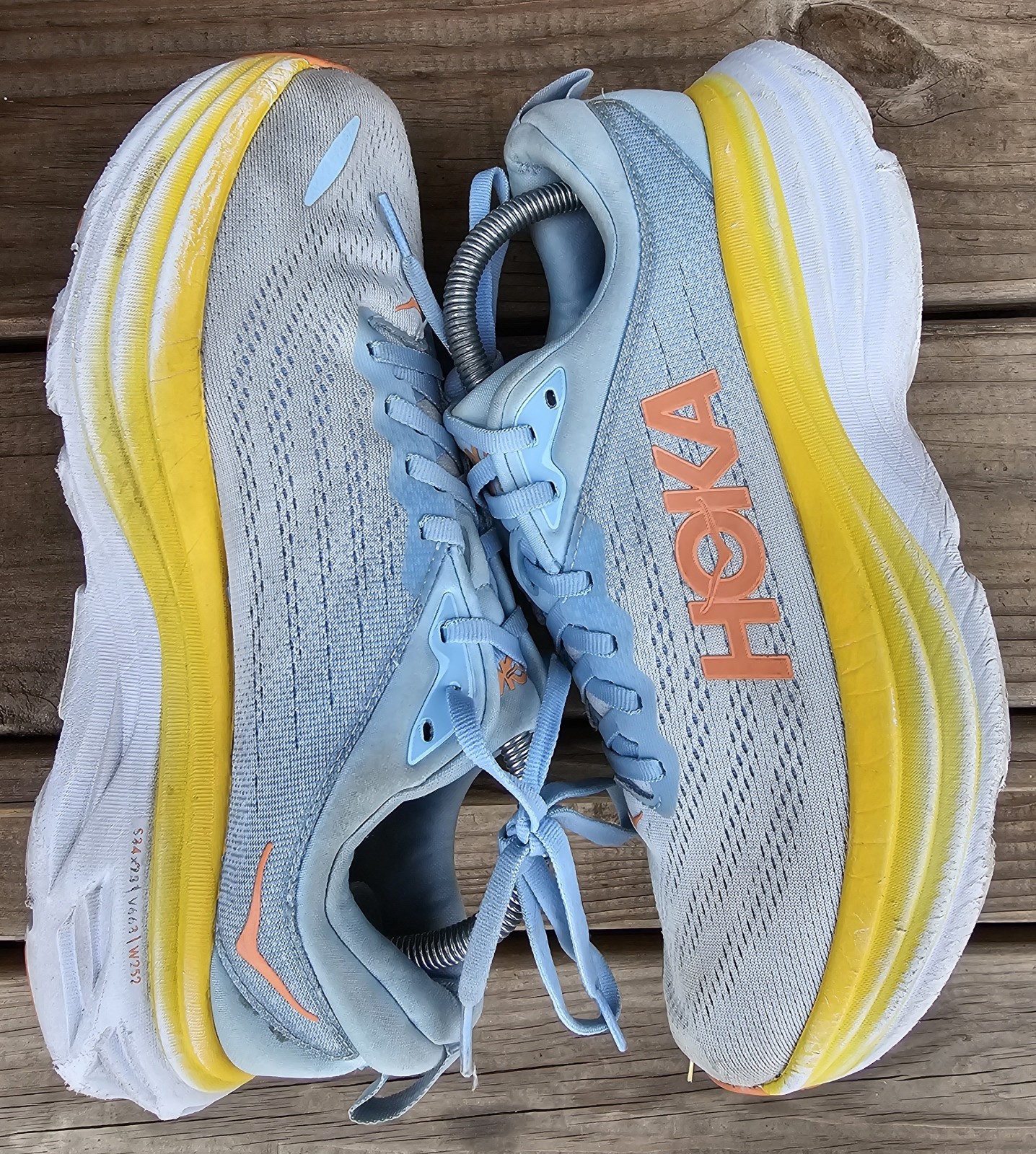 Hoka One One Bondi 8 1127952-SSCA Womens US 9B Running Shoes Summer Song Sneaker