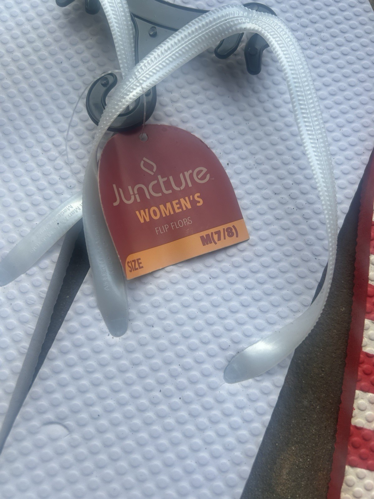Lot of 5 Women’s Juncture Flip Flops Size 7/8 New Assorted Colors Beach