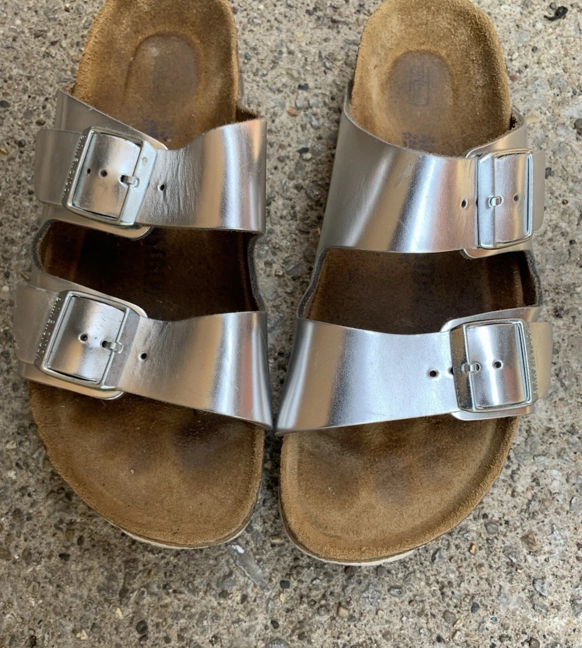 Birkenstock Arizona Women’s Sandals Eva Silver Buckle 40 / US 9