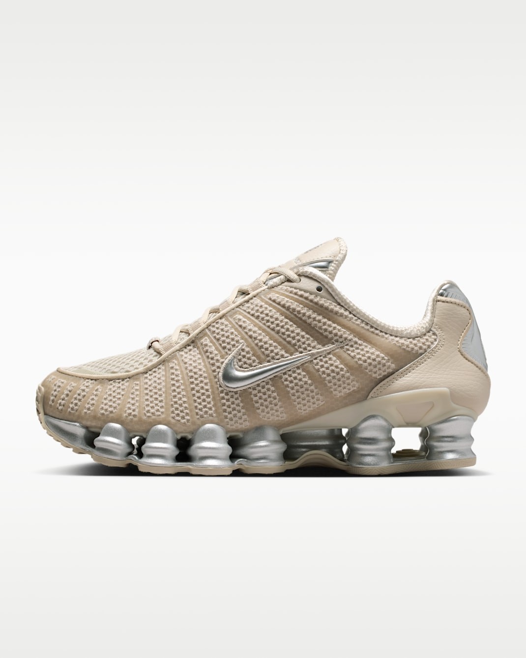 NIKE Women’s Shox TL IH2559-200 Cream 2 Black Metallic Silver
