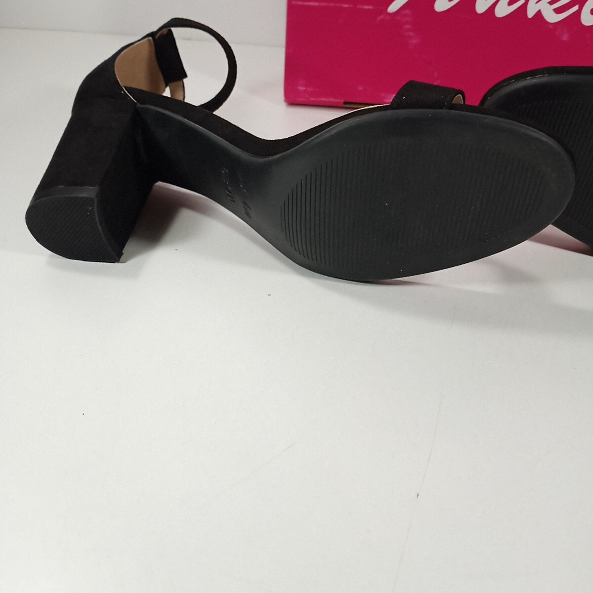 ANKIS Ankle Strap Chunky Low High Heel Dress Party Sandal Shoes Black 6 B