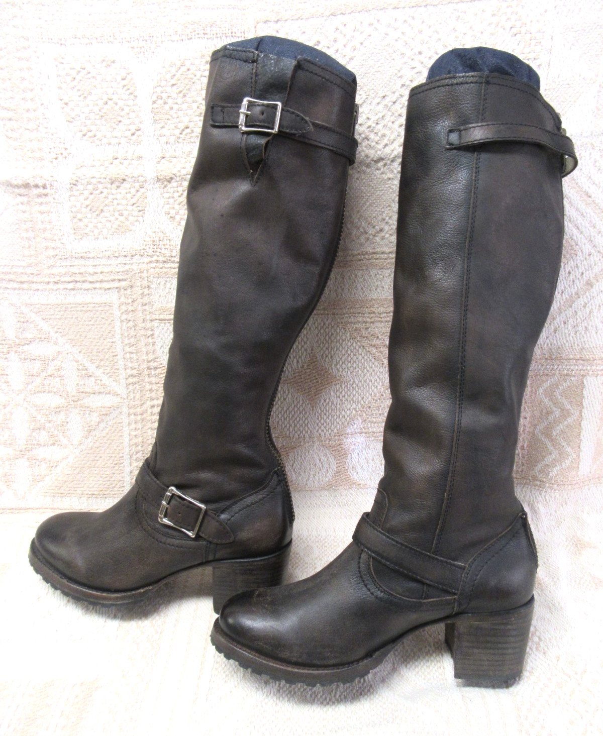 Freebird Boots By Steven Size 9 Cognac Cody Knee High Worn Once!! See Pics!!