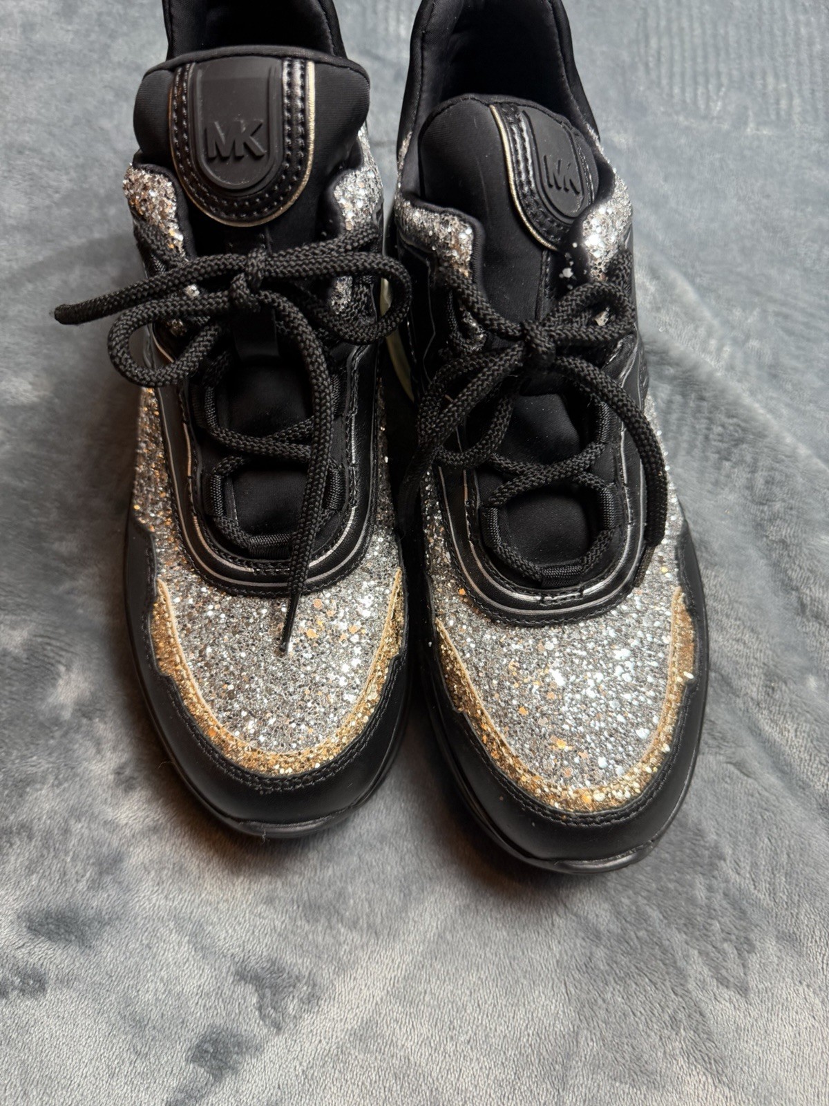 MICHAEL KORS Sparkling /Olympia Extreme -Black Silver Gold -9M ￼NWOB