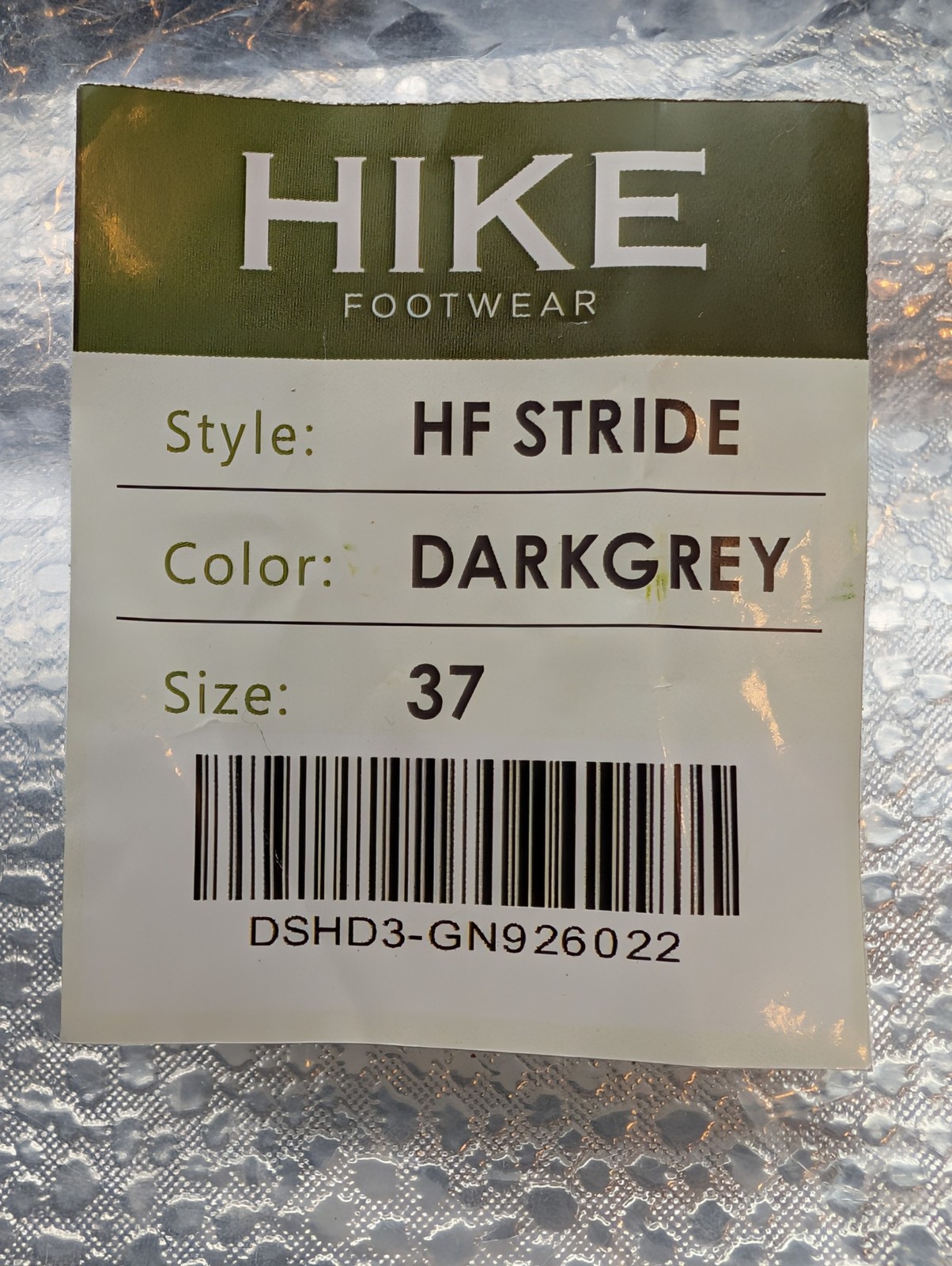 Hike Footwear HF Stride Mens 5 Womens 7 Dark Grey Barefoot Minimalist Sneakers