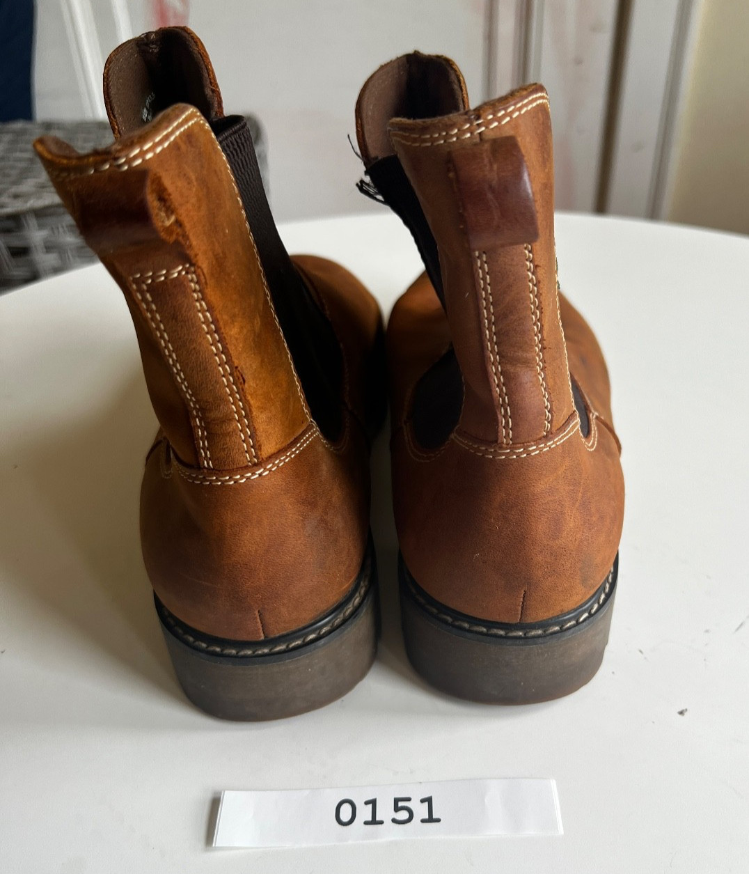 Eastland Women’s Ida Round Toe Chelsea Casual Boots Ankle Low Heel Brown 11 M