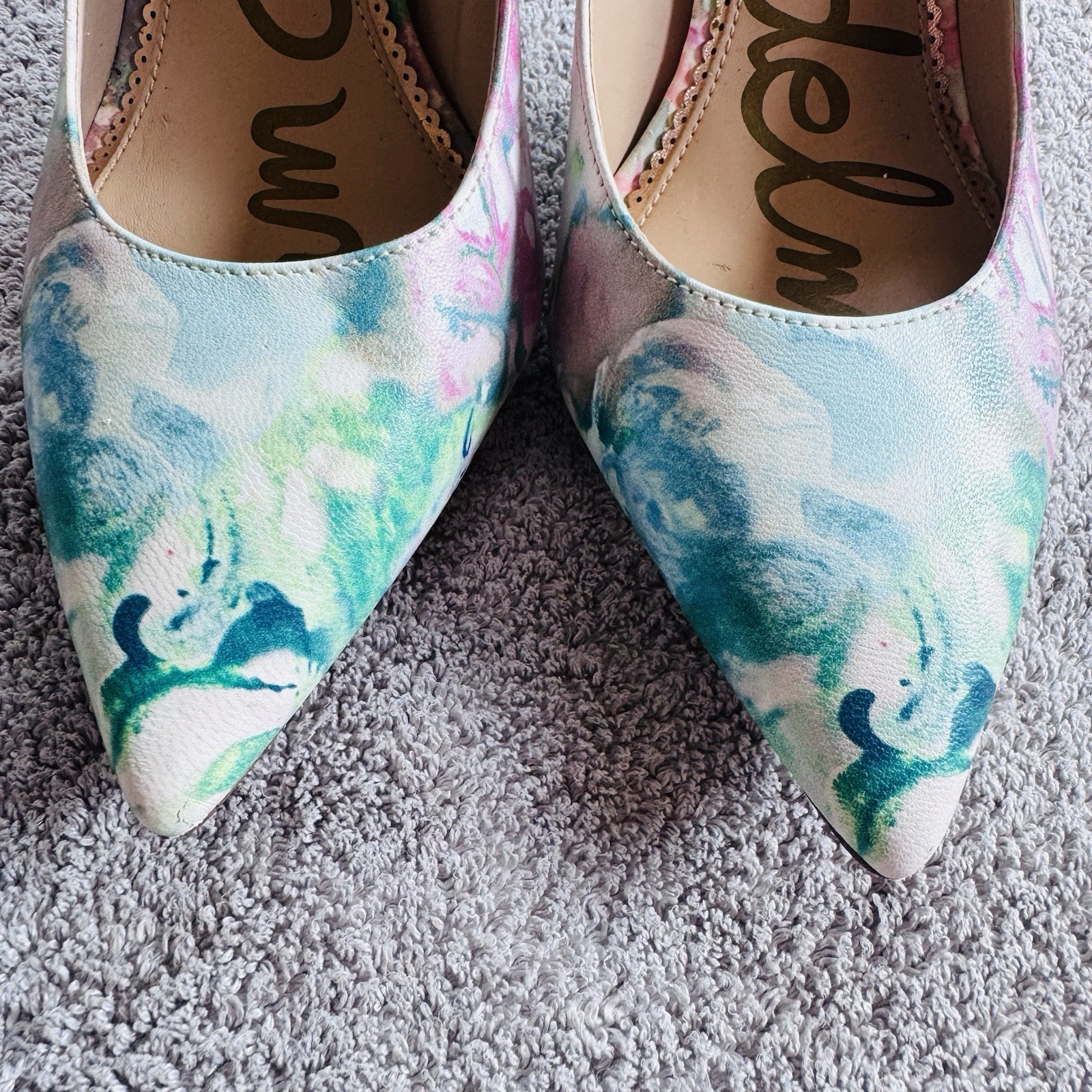 Sam Edelman Hazel Floral Print Pointed Toe Stiletto Pumps Women’s 8.5 M
