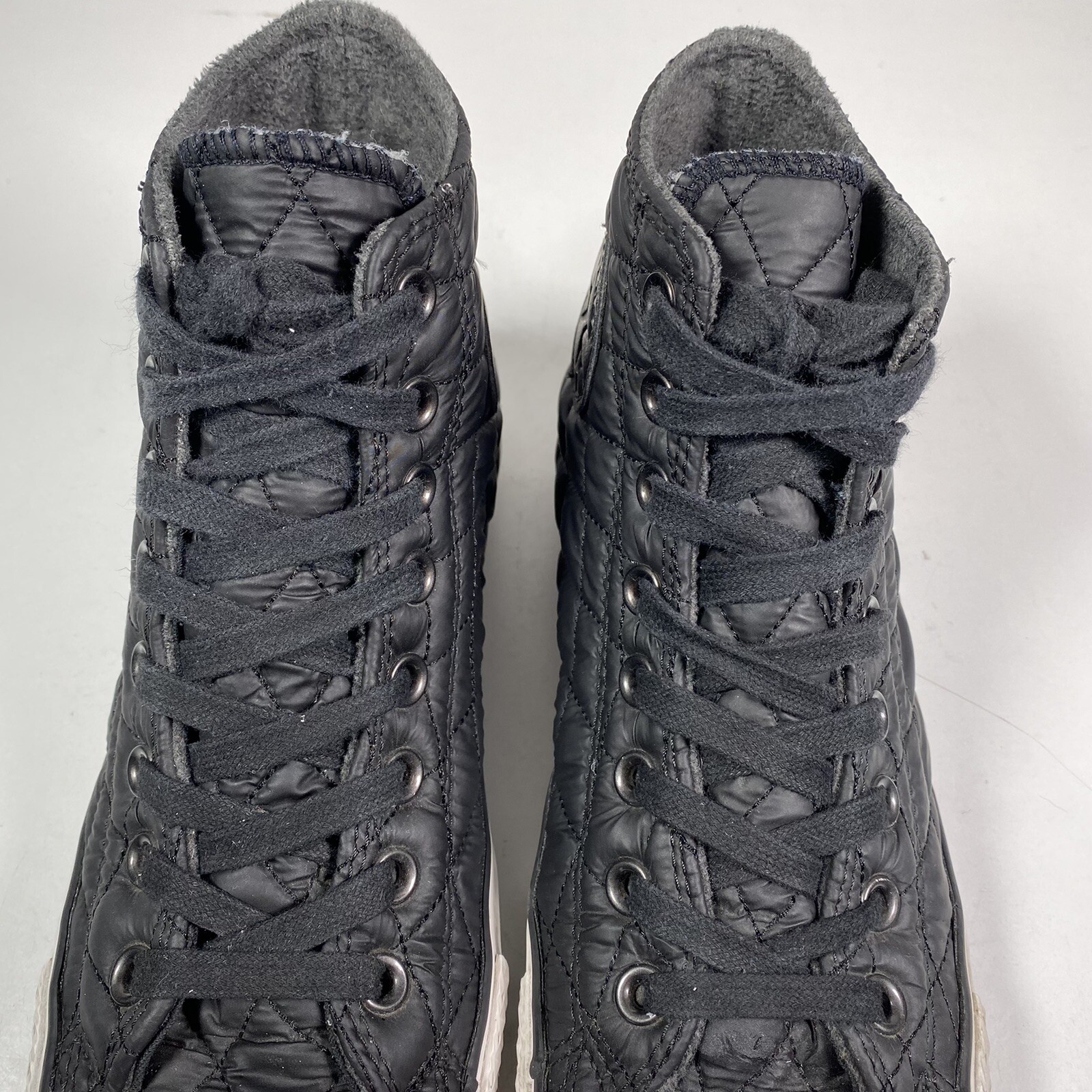 Converse All Star Chuck Taylor Black Quilted Lined Unisex Women’s 9 Men’s 7