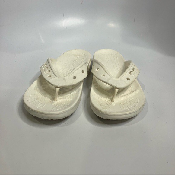 Crocs Baya ll flip flops white gibbet holes size 6 women’s