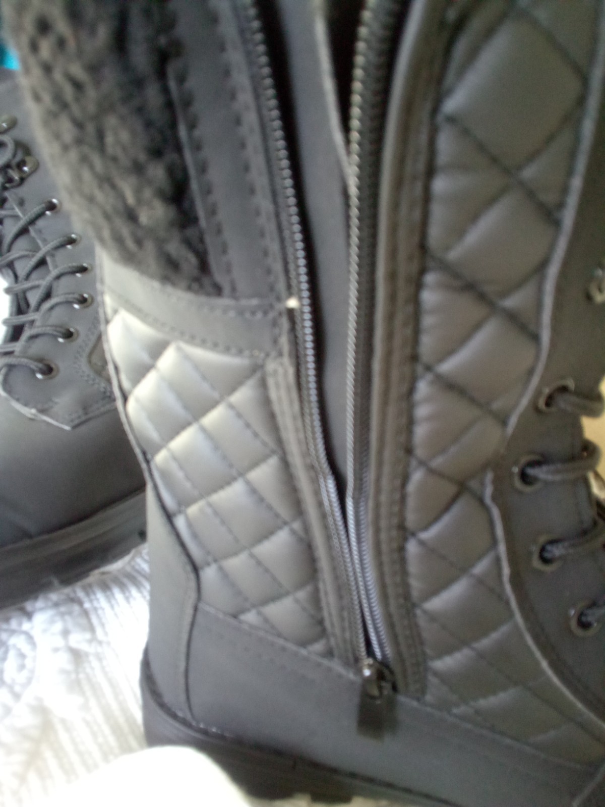 Polar Zip and Tie Boots Women’s Size 10 Black