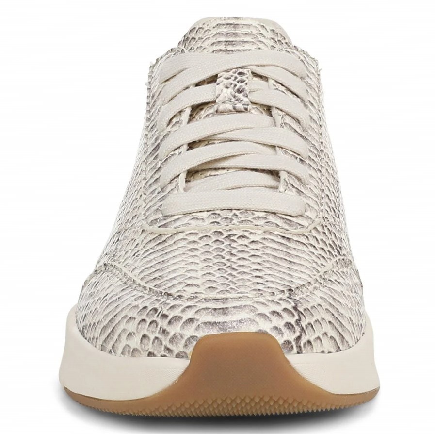 VIONIC Women Uptown Sneaker, Ivory Python Print Leather (NEW)