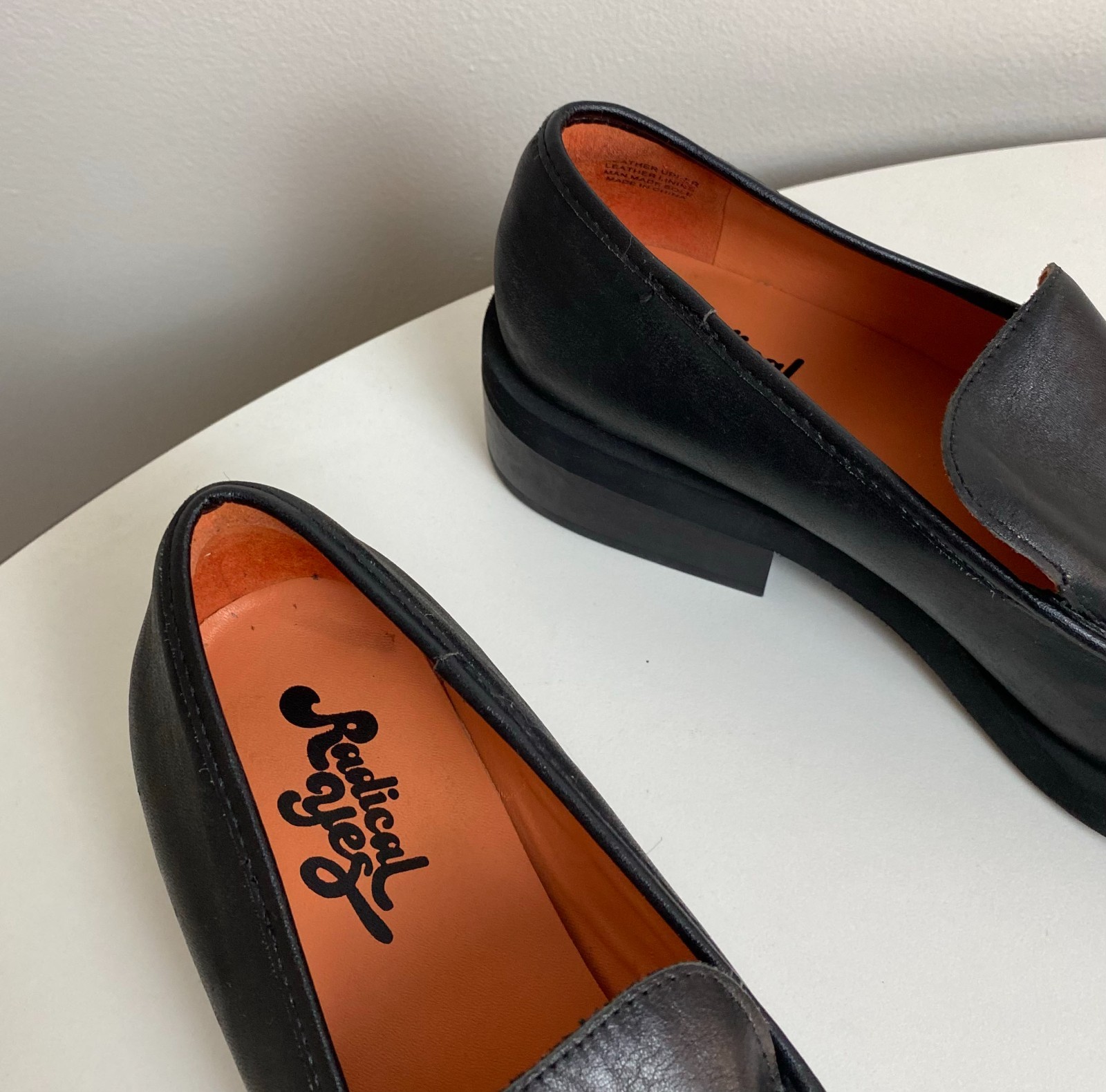 Size 39 [ Radical Yes ] Misia Leather Square Toe Loafer