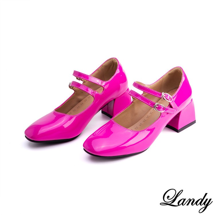 Women’s Candy Mid Block Heel Mary Janes Shiny Buckle Wedding Pump Shoes 50/52/54