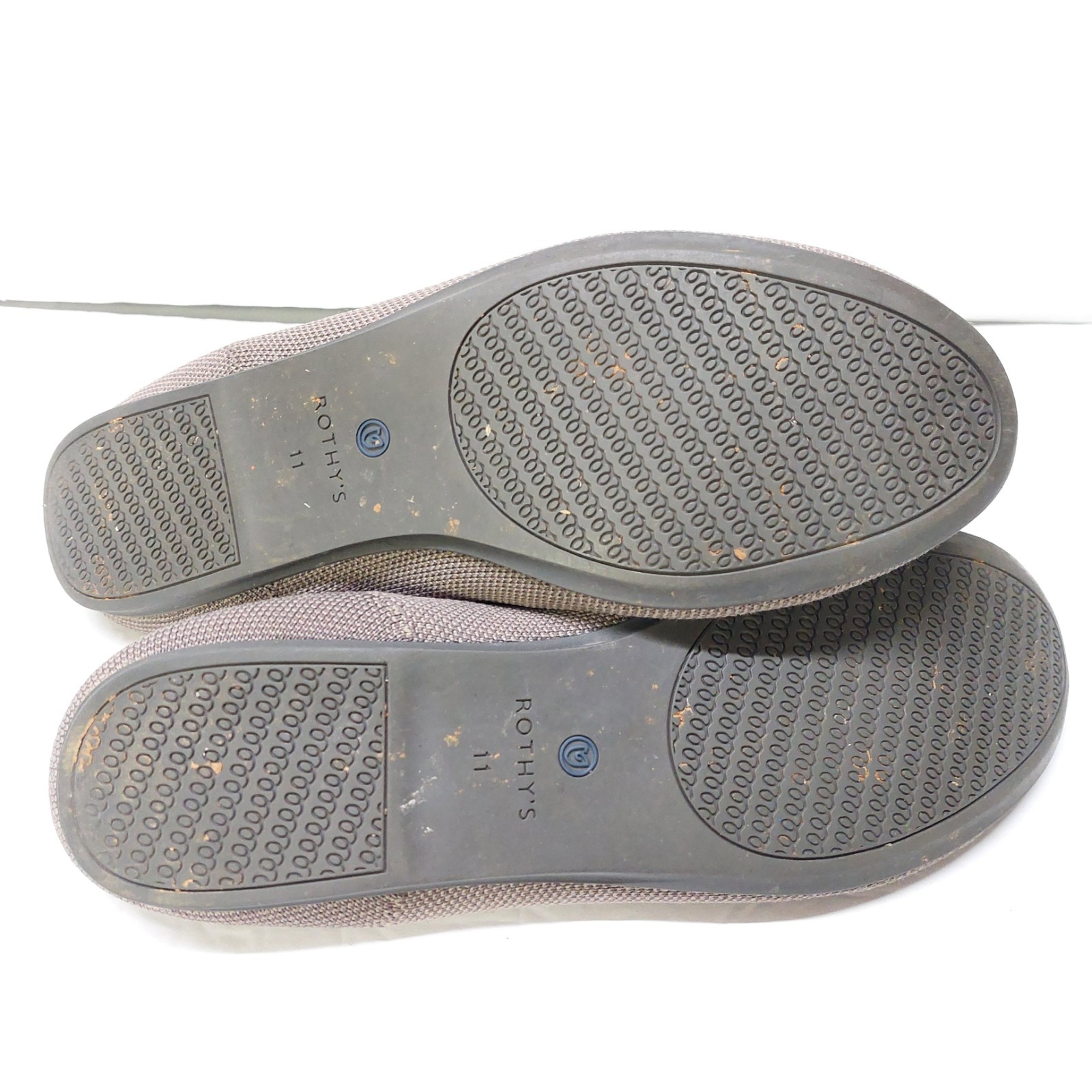 Rothy’s The Loafer Mocha Taupe Knit Fabric Slip On Casual Flats Womens Size 11