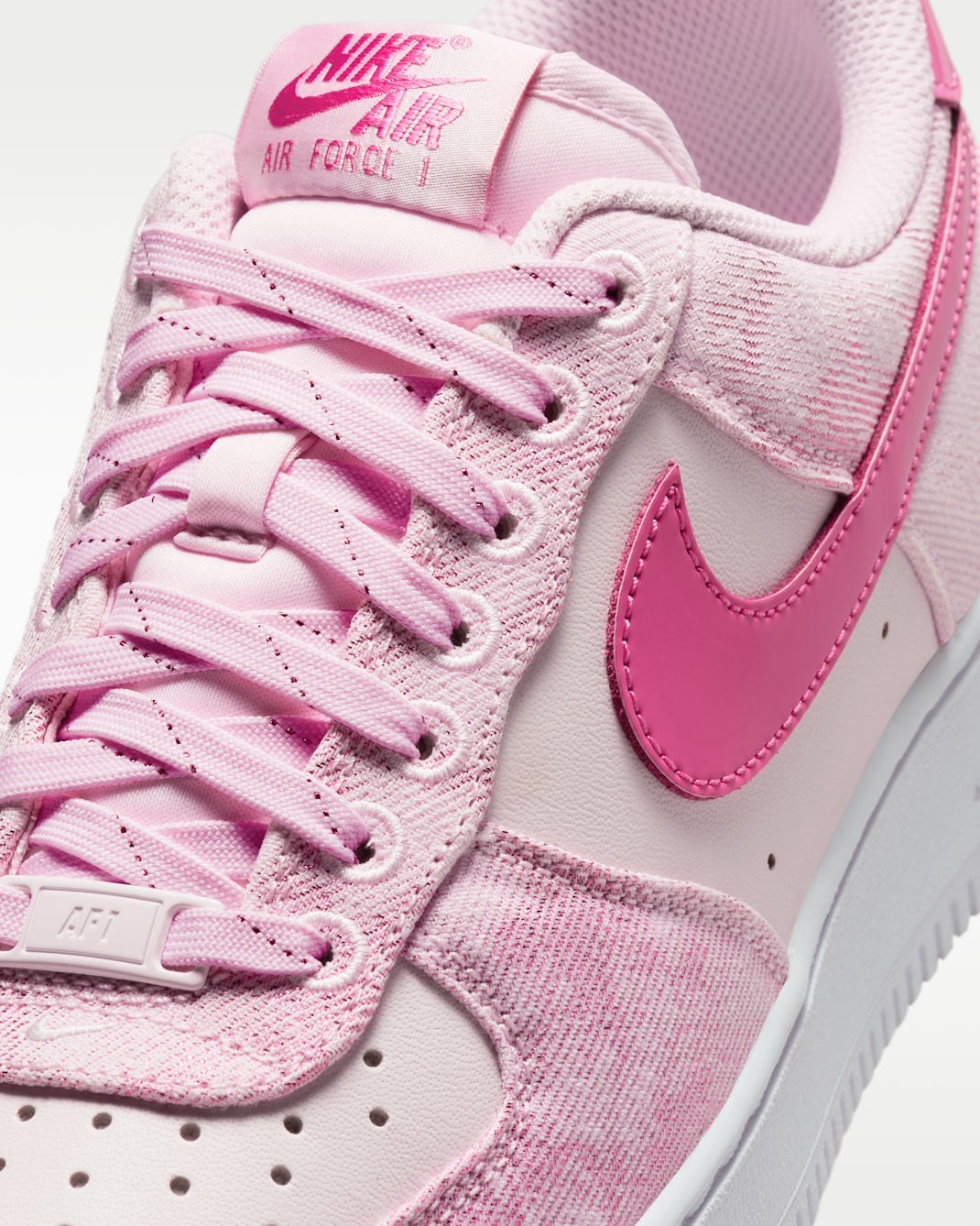 NIKE Women’s Air Force 1 ’07 “Denim” IR1974-663 Pink Foam Pearl Pink White
