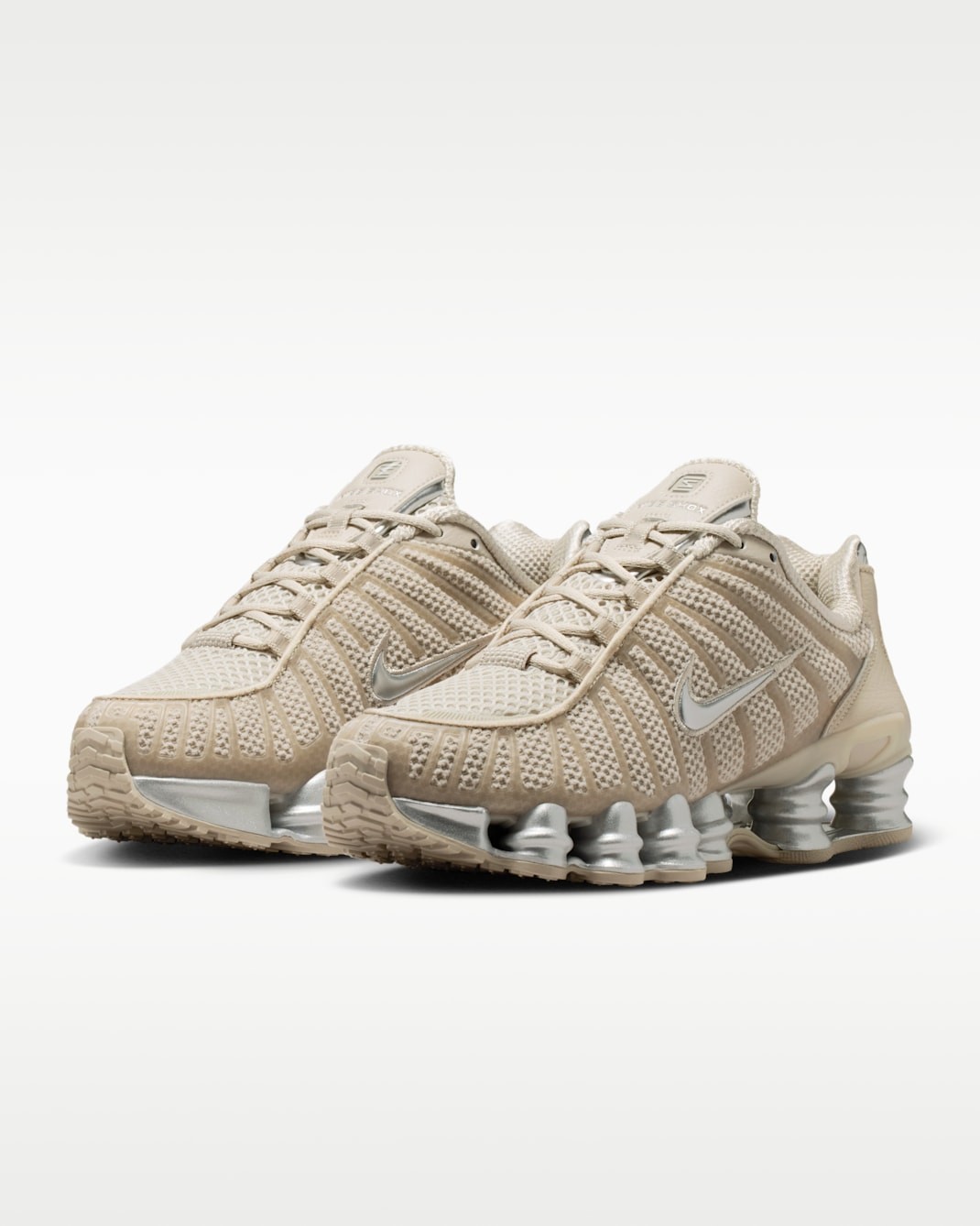 NIKE Women’s Shox TL IH2559-200 Cream 2 Black Metallic Silver