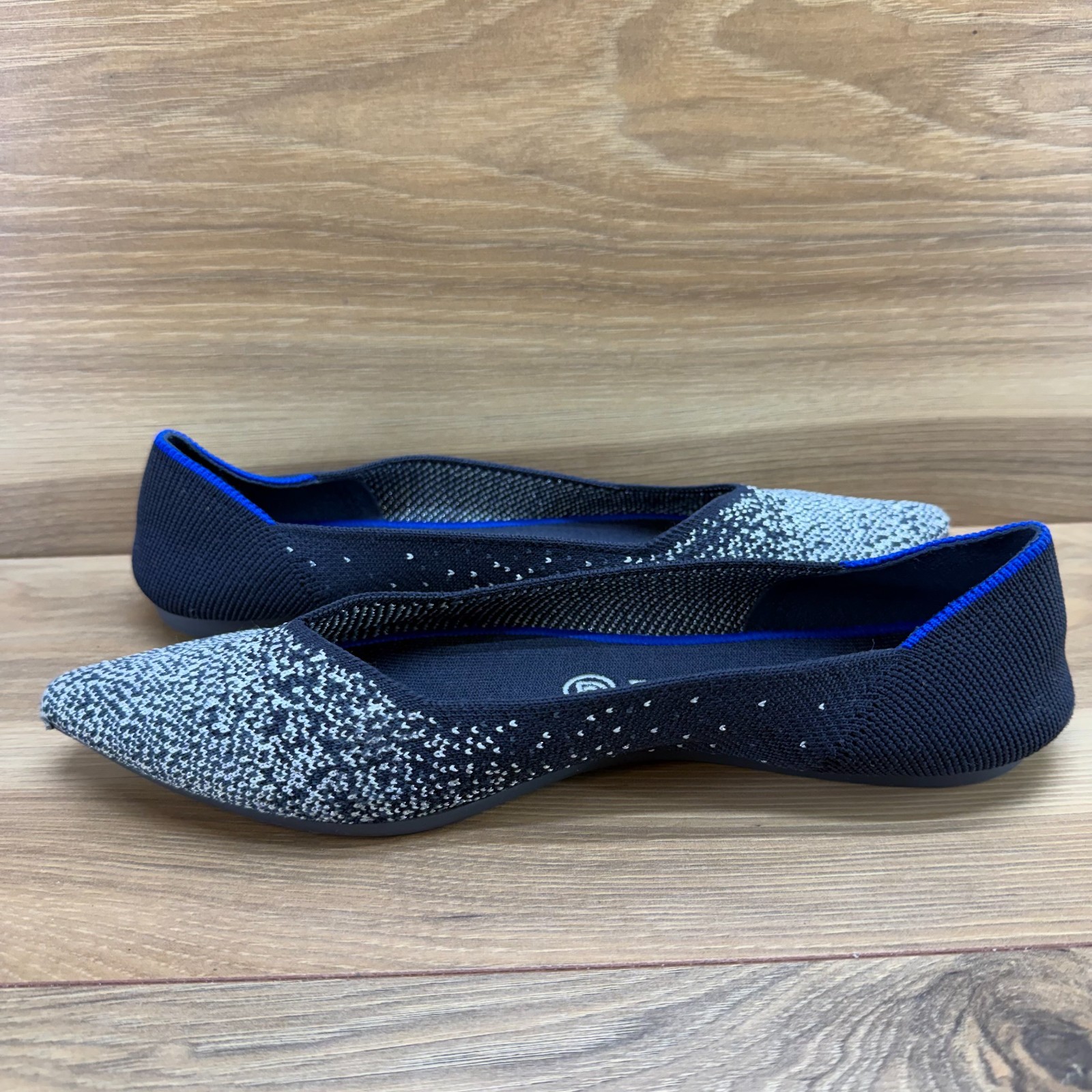 Rothys Point Flats Midnight Sparkle 9.5 Modern Minimalist Casual Office